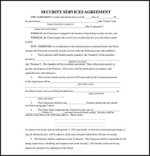 Contractor Service Agreement Template Free Contractor Service Agreement Template Free