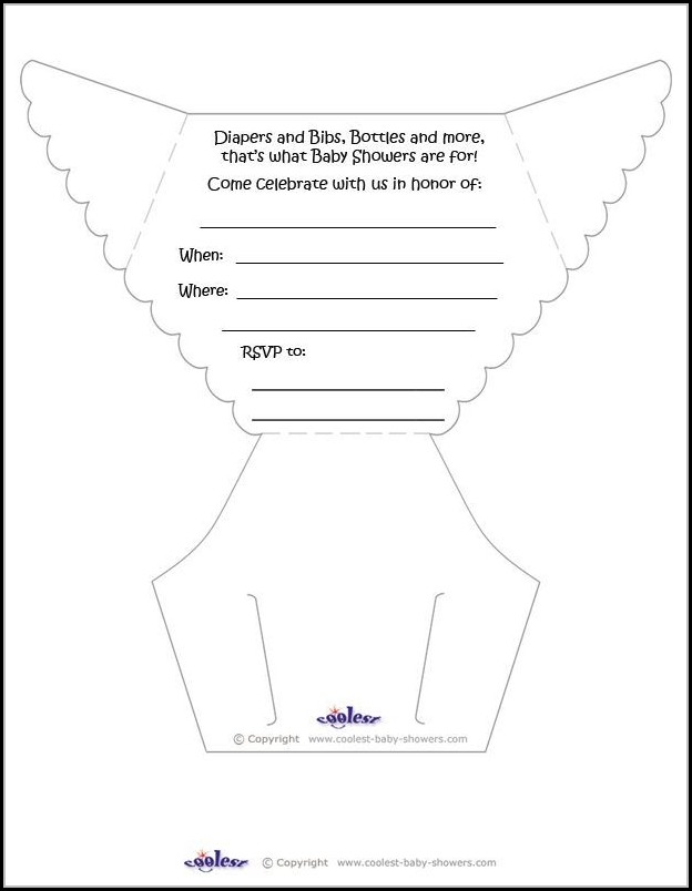 Diaper Invitation Template Printable Diaper Invitation Template Printable