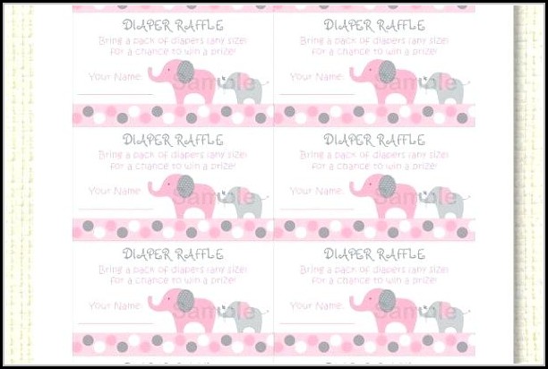 Diaper Raffle Card Template Free Diaper Raffle Card Template Free