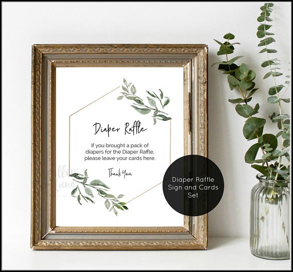Diaper Raffle Sign Template Diaper Raffle Sign Template