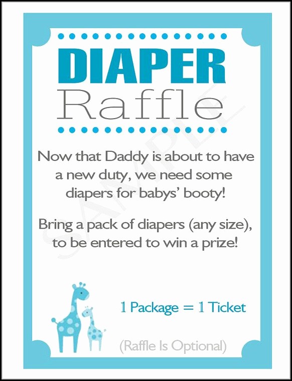 diaper raffle card template free template 1 resume diaper raffle wording