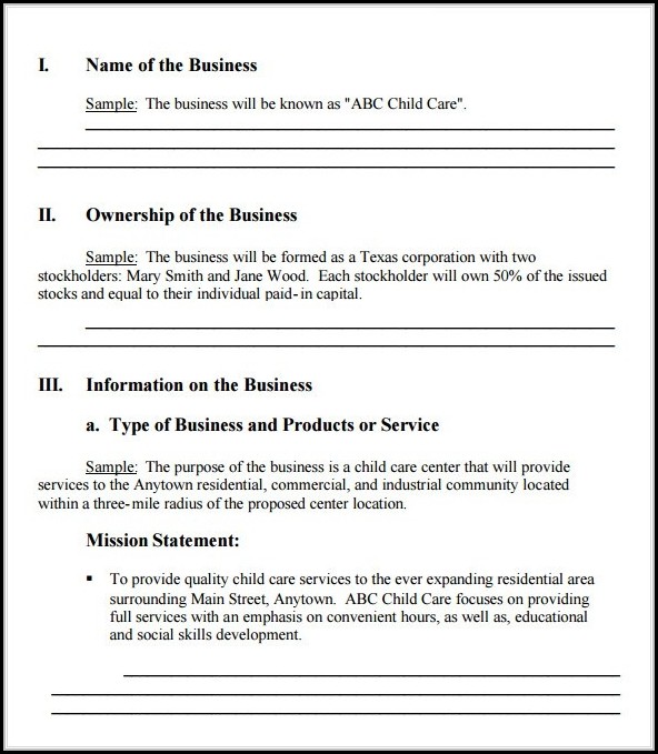 Easy Simple Business Plan Template Word Easy Simple Business Plan Template Word