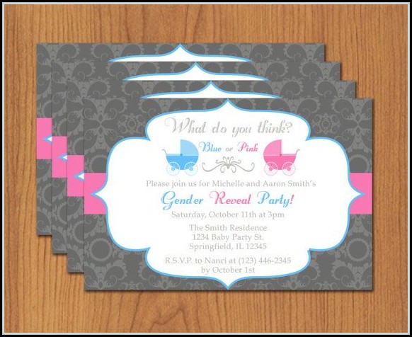 Editable Gender Reveal Invitation Template Editable Gender Reveal Invitation Template