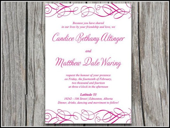 Editable Wedding Invitation Templates Free Download For Word Editable Wedding Invitation Templates Free Download For Word