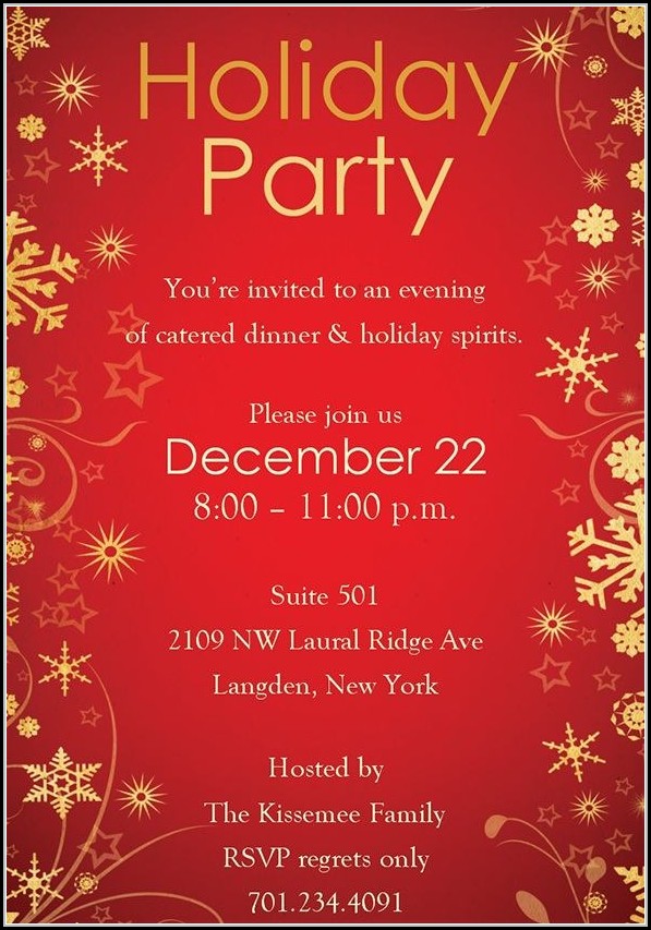 Elegant Holiday Invitation Templates Elegant Holiday Invitation Templates