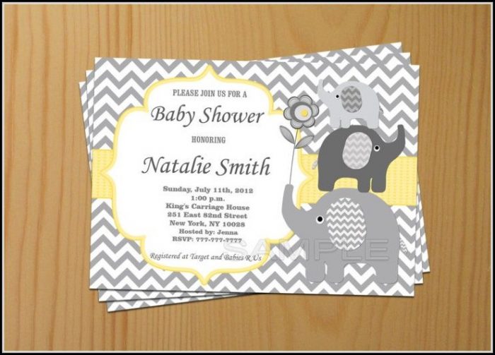 Elephant Baby Shower Invite Template Elephant Baby Shower Invite Template