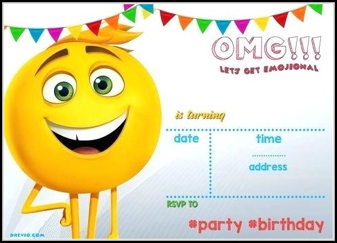 Emoji Birthday Party Invitation Template Free Emoji Birthday Party Invitation Template Free
