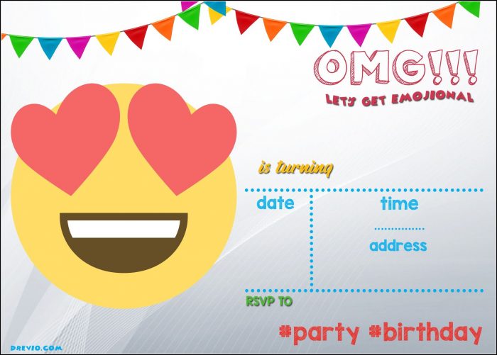 Emoji Invitation Template Printable Emoji Invitation Template Printable