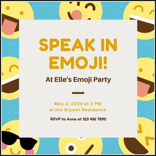Emoji Invitation Templates Emoji Invitation Templates