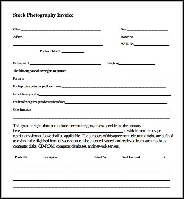 Event Photography Invoice Template Event Photography Invoice Template