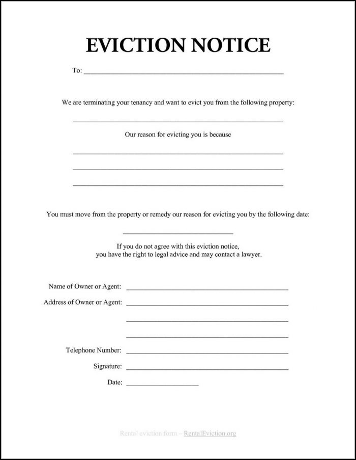 Eviction Notice Forms To Print Out Eviction Notice Forms To Print Out
