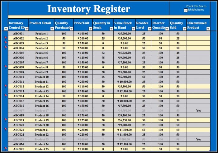 Excel Inventory Template With Formulas Excel Inventory Template With Formulas