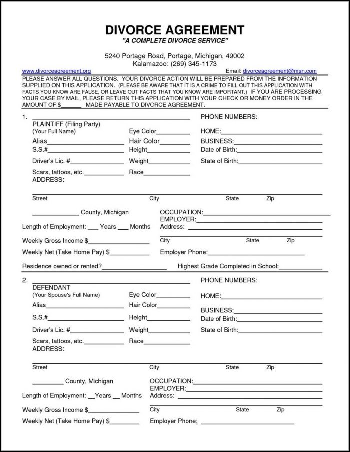 Florida Uncontested Divorce Forms Florida Uncontested Divorce Forms