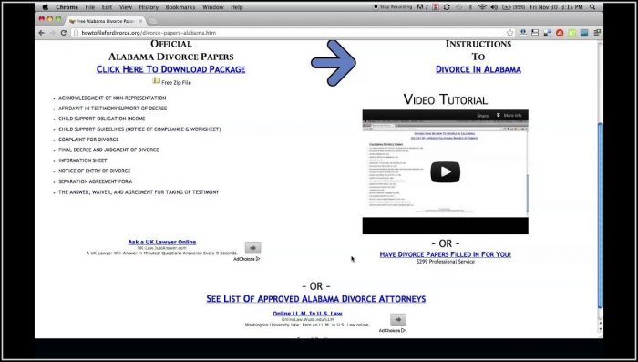 Free Alabama Divorce Forms Free Alabama Divorce Forms
