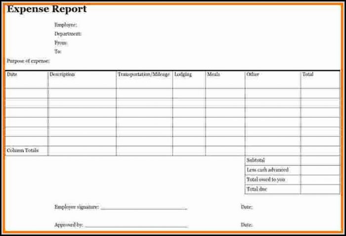 Free Expense Report Form Pdf Free Expense Report Form Pdf