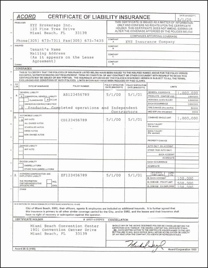 Free Fillable Acord Forms Free Fillable Acord Forms