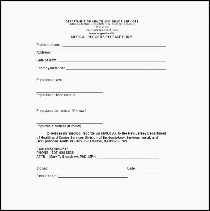 Free Medical Release Form Template Free Medical Release Form Template
