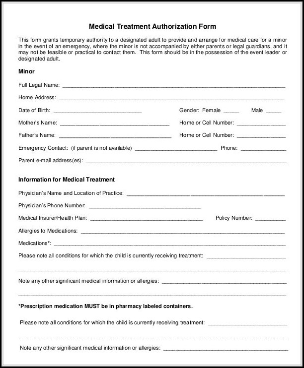 Free Printable Medical Release Form Free Printable Medical Release Form