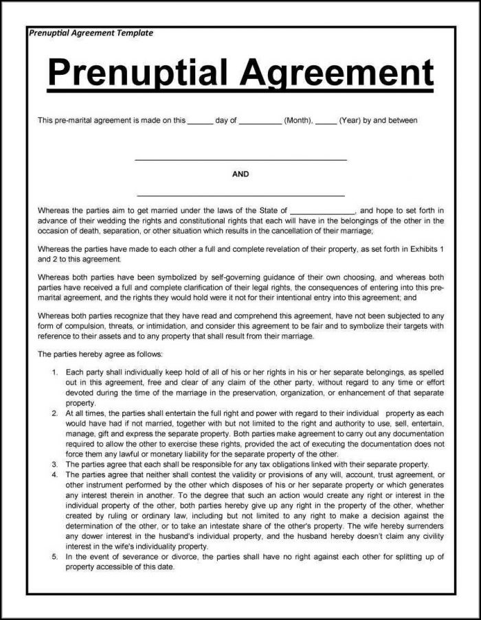 Free Printable Prenuptial Agreement Form California Free Printable Prenuptial Agreement Form California