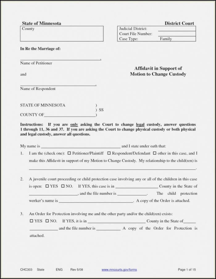 Guardianship Forms Nc Guardianship Forms Nc