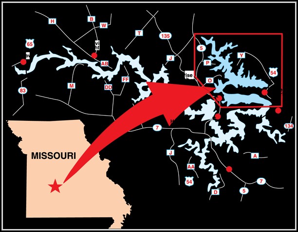 Lake Of The Ozarks Fishing Map Lake Of The Ozarks Fishing Map