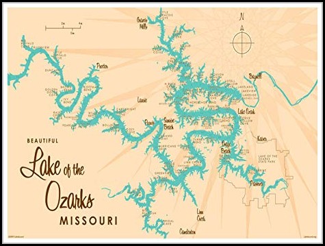 Lake Of The Ozarks Missouri Map Lake Of The Ozarks Missouri Map