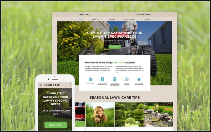 Lawn Care Website Template Lawn Care Website Template