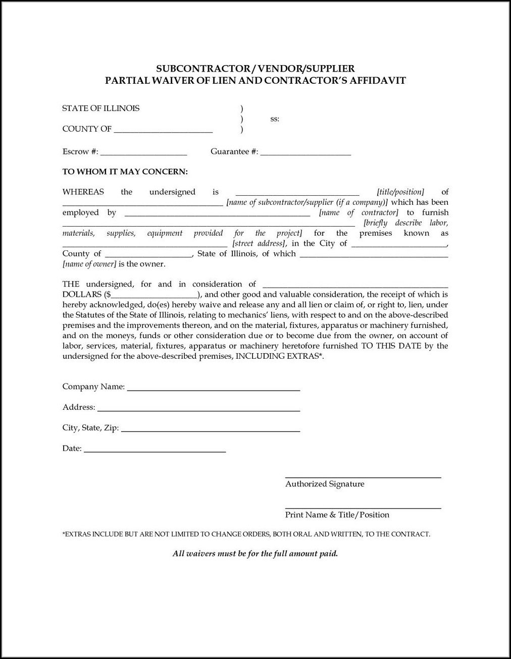 Lien Waiver Form Mn - Form : Resume Examples #4Y8b2Wd86m