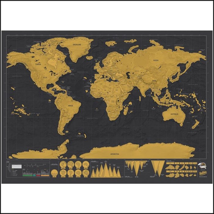 Luckies Scratch Map Poster Luckies Scratch Map Poster