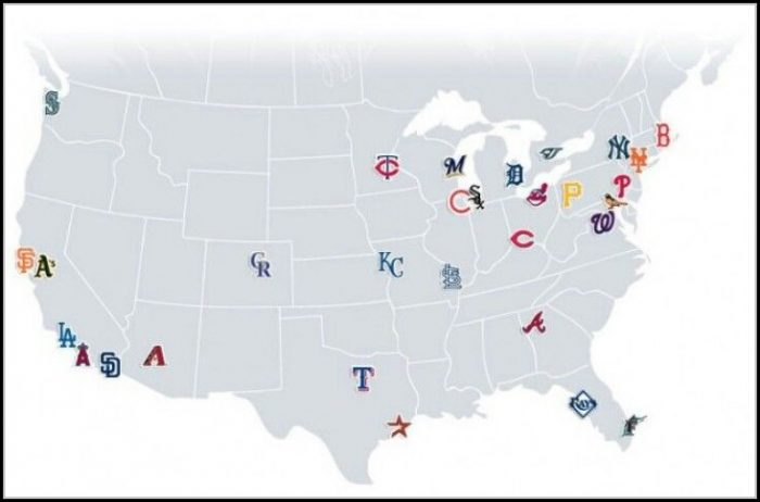 Major League Baseball Stadiums Map Major League Baseball Stadiums Map