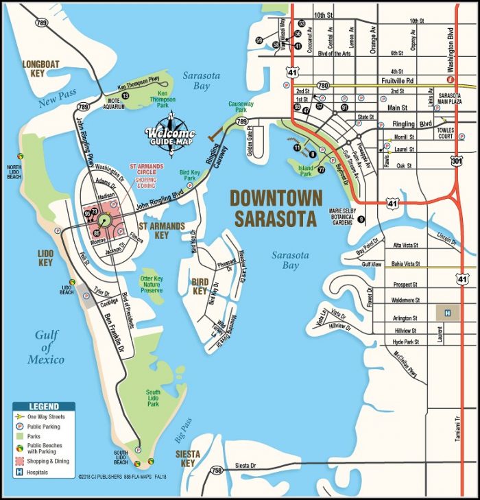 Map Of Downtown Sarasota Florida Map Of Downtown Sarasota Florida