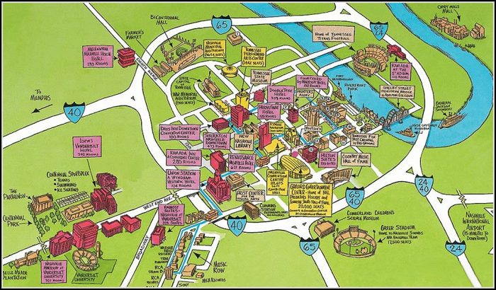 Map Of Hotels In Nashville Tn Map Of Hotels In Nashville Tn