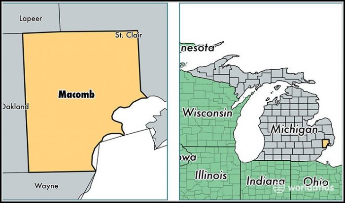 Map Of Macomb County Michigan Map Of Macomb County Michigan