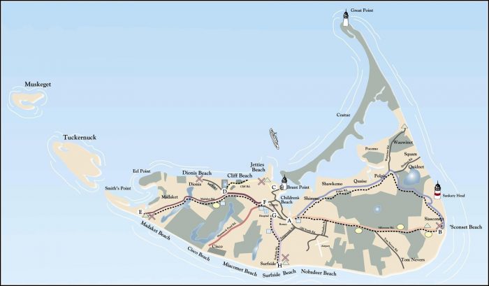 Map Of Nantucket Massachusetts Map Of Nantucket Massachusetts
