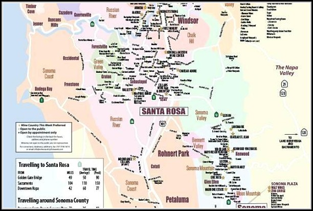 Map Of Napa Valley And Sonoma Wineries Map Of Napa Valley And Sonoma Wineries