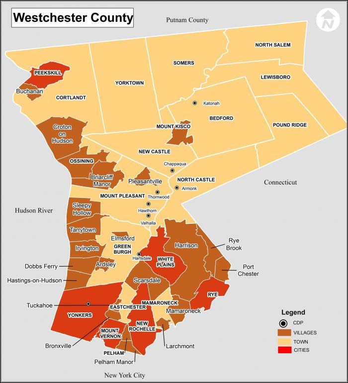Map Westchester County Ny Map Westchester County Ny