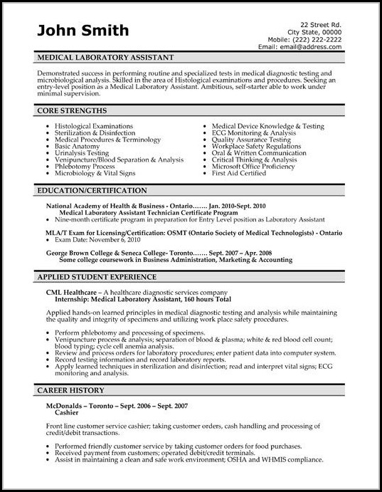 Medical Resume Template Free Medical Resume Template Free