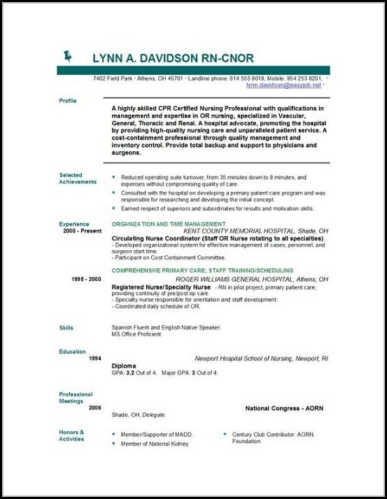 Nurse Resume Templates Free Nurse Resume Templates Free