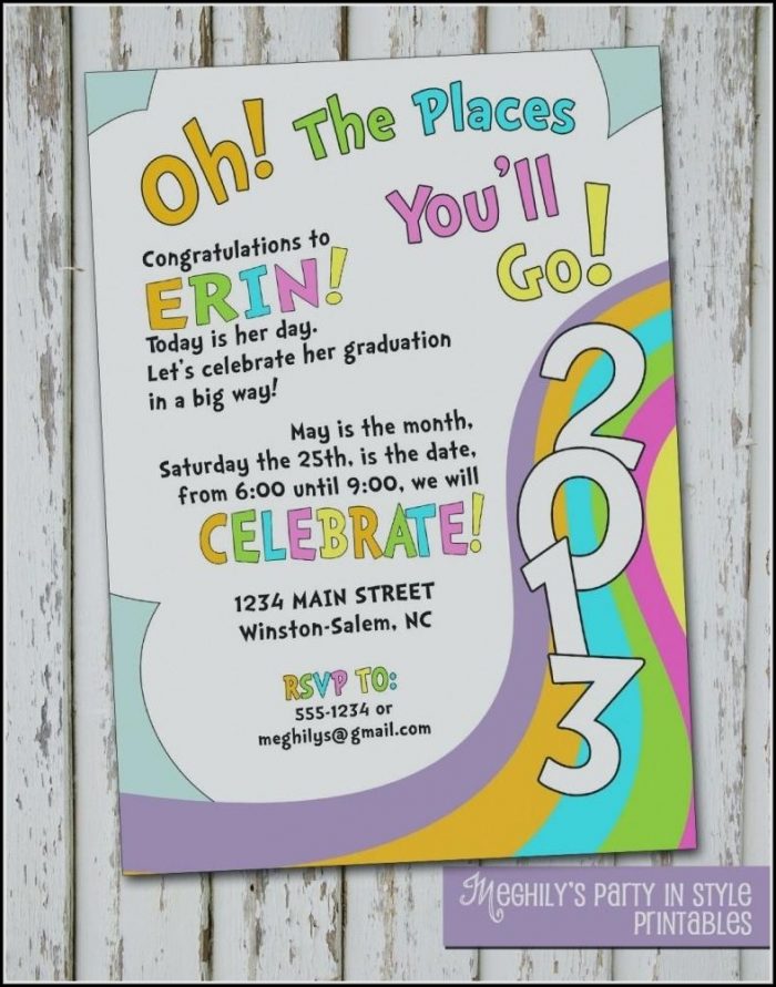 Oh The Places You'll Go Invitation Template Free Oh The Places You'll Go Invitation Template Free