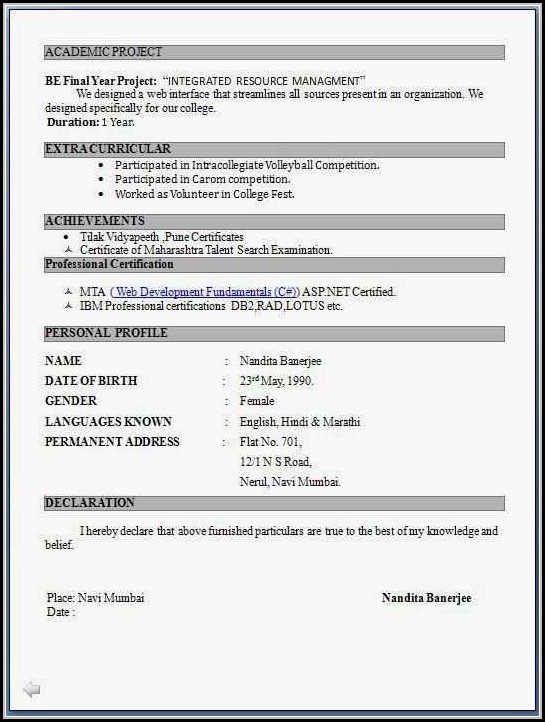 Online Free Resume Builder For Freshers Online Free Resume Builder For Freshers