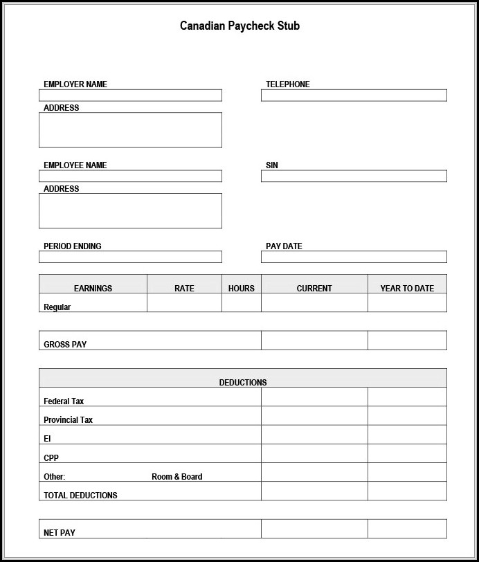 Payroll Stubs Templates Free Payroll Stubs Templates Free