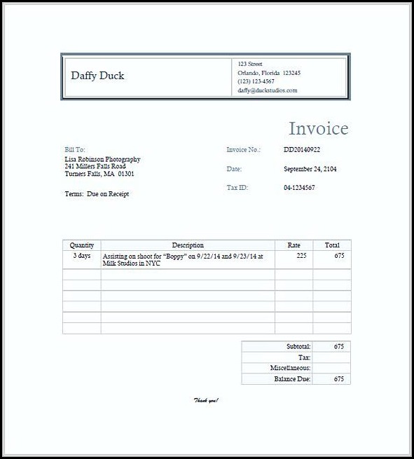 Photography Invoice Template Pdf Photography Invoice Template Pdf