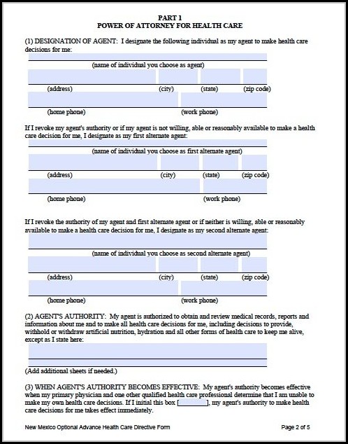 Power Of Attorney Form New Mexico Power Of Attorney Form New Mexico