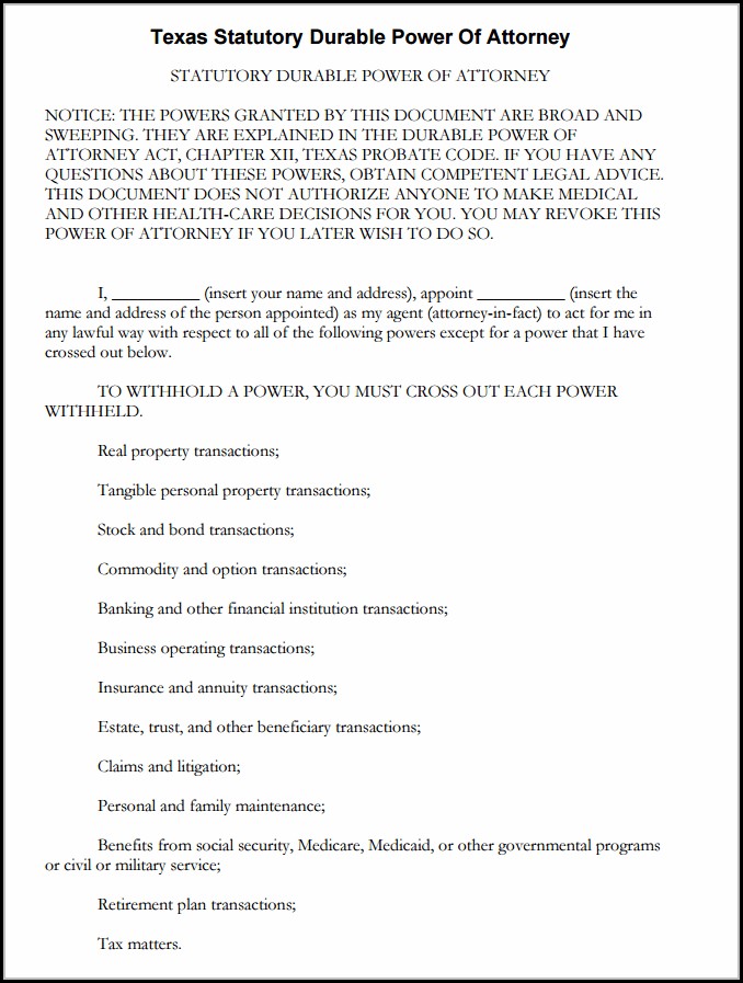 Power Of Attorney Forms Free Download Power Of Attorney Forms Free Download