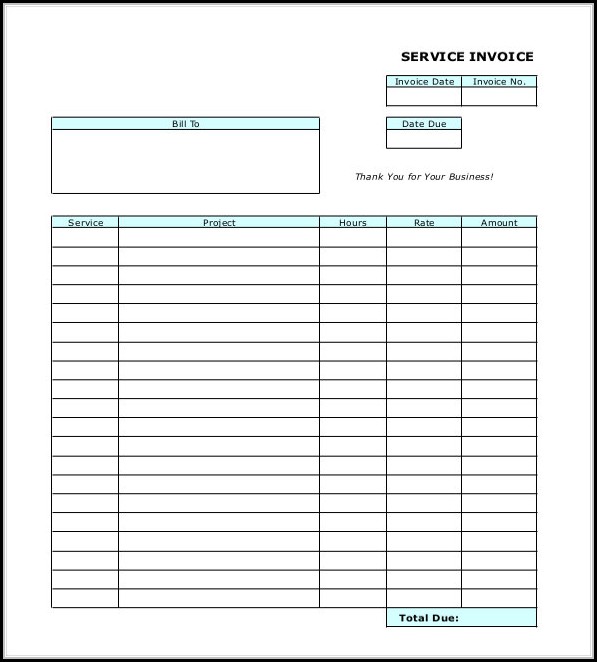 Printable Blank Invoice Template Pdf Printable Blank Invoice Template Pdf