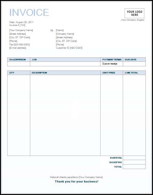 Printable Blank Invoice Template Uk Printable Blank Invoice Template Uk