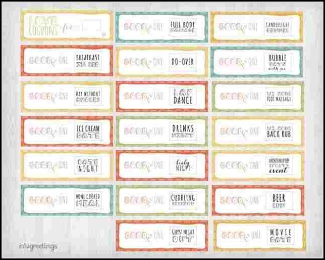 Printable Love Coupons For Him Template Printable Love Coupons For Him Template