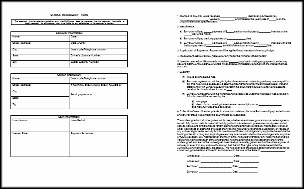Promissory Note Template Microsoft Word Promissory Note Template Microsoft Word