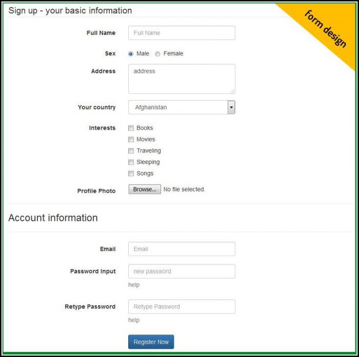 Registration Form Template Free Download Bootstrap Registration Form Template Free Download Bootstrap