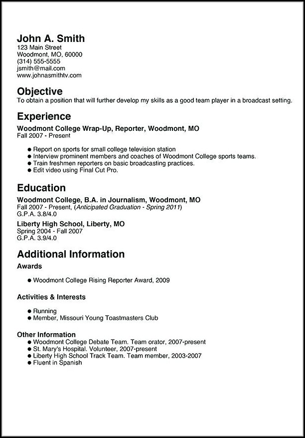 Resume Builder For College Students Resume Builder For College Students